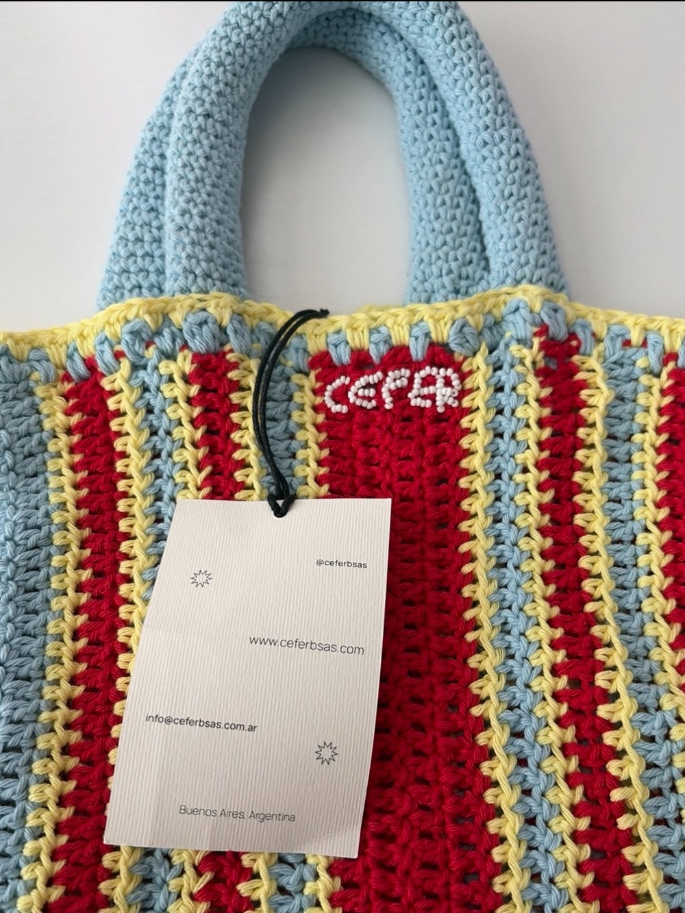 Cefér homero red/yellow/blue tote bag (NEW WITH TAGS) - Picture 3 of 4
